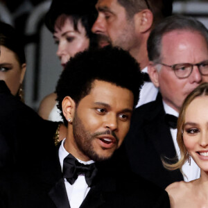 Abel “The Weeknd” Tesfaye, Lily-Rose Depp, Sam Levinson - Montée des marches du film « The Idol » lors du 76ème Festival International du Film de Cannes, au Palais des Festivals à Cannes. Le 22 mai 2023 © Jacovides-Moreau / Bestimage