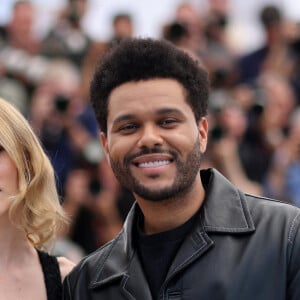 Abel "The Weeknd' Tesfaye, Lily Rose-Depp au photocall de "The Idol" lors du 76ème Festival International du Film de Cannes, le 23 mai 2023. © Jacovides / Moreau / Bestimage 