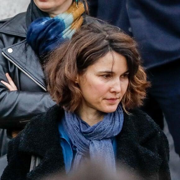 Églantine Éméyé - Obsèques de Sébastien Demorand à la Coupole du crématorium du cimetière du Père-Lachaise à Paris, France, le 31 janvier 2020.