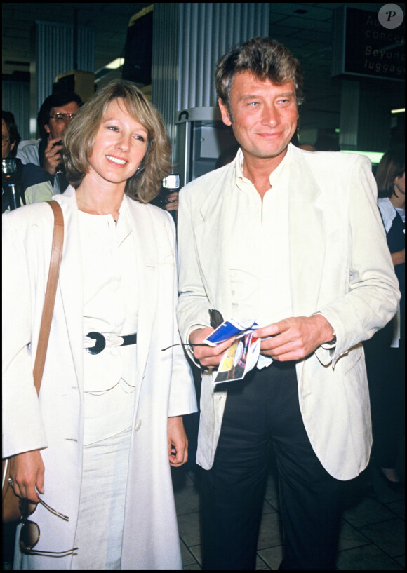 Johnny Hallyday et Nathalie Baye en soirée  à Cannes en 1984