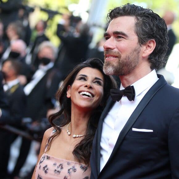 Reem Kherici et son mari Gilles Lemaire - Montée des marches du film " OSS 117 : Alerte rouge en Afrique Noire " lors du 74ème Festival International du Film de Cannes. Le 17 juillet 2021 © Borde-Jacovides-Moreau / Bestimage 