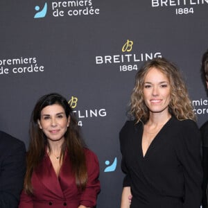 Exclusif - Julien Arruti, Reem Kherici, Elodie Fontan et son compagnon Philippe Lacheau - Dîner de charité Breitling à la Samaritaine pour l'association "Premiers de Cordée" à Paris le 14 novembre 2022. L'associationPremiers de Cordée propose des animations sportives auprès des enfants hospitalisés. ADN de l'association depuis sa création, ce programme comprend de nombreuses actions pour initier un maximum d'enfants malades et/ou en situation de handicap à la pratique sportive. © Rachid Bellak/Bestimage 