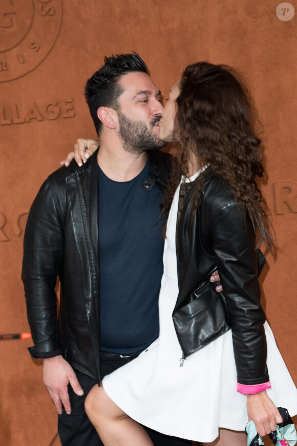 Denny Imbroisi et sa compagne Silvia Notargiacomo au village lors des internationaux de tennis de Roland Garros à Paris, France, le 30 mai 2019. © Jacovides-Moreau/Bestimage 