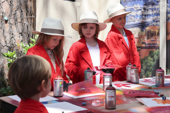 La princesse Gabriella de Monaco, comtesse de Carladès, Le prince Jacques de Monaco, marquis des Baux - "Le rocher en fête" la principauté de Monaco fête le centenaire du prince Rainier III à Monaco, le 31 mai 2023. © Claudia Albuquerque / Bestimage