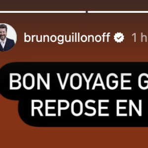 "Bon voyage Guillaume, repose en paix", a souhaité Bruno Guillon.
Bruno Guillon rend hommage à Guillaume Bats, décédé à l'âge de 36 ans le 1er juin 2023. Instagram