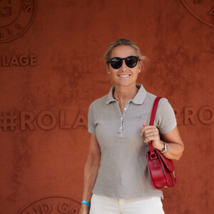 Anne-Sophie Lapix au village lors des Internationaux de France de tennis de Roland Garros 2023, à Paris, France, le 4 juin 2023. © Moreau-Jacovides/Bestimage 