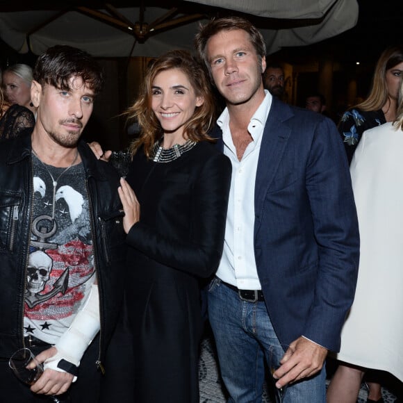 Steven Klein, Clotilde Courau (princesse de Savoie) et le prince Emmanuel Philibert de Savoie lors du dîner de la soirée "Vogue 50 Archive" lors de la fashion week de Milan, le 21 septembre 2014. 