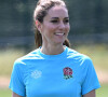 Kate Middleton a fait une partie de rugby surprise ce mercredi matin. 
Catherine Kate Middleton, princesse de Galles, participe à des exercices de rugby lors d'une visite au Maidenhead Rugby Club, dans le Berkshire.