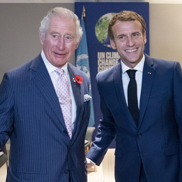 La venue du roi Charles en France devrait se tenir à quelques jours de celle du pape François.
Le président Emmanuel Macron et le prince Charles prince de Galles à Glasgow. © Photoshot / Panoramic / Bestimage 