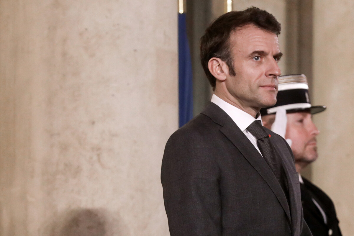 Photo : Le président français Emmanuel Macron recoit Viktor ORBAN ...