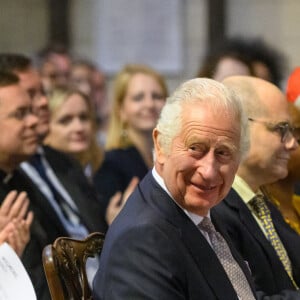 Le roi Charles III d'Angleterre, assiste à la nouvelle série de concerts du Wigmore Hall à l'église catholique romaine St James. Londres, le 6 juin 2023. 