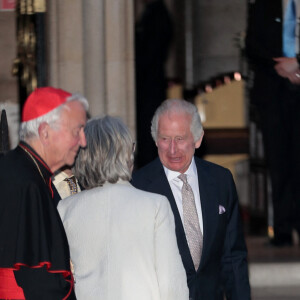 Le roi Charles III d'Angleterre, à la sortie de l'église St James à Londres. Il a assisté à la nouvelle série de concerts du Wigmore Hall. Londres, le 6 juin 2023. 