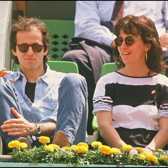 Une psychologue avec qui il a eu 3 enfants : Caroline, Michael et Nina.
Jean-Jacques Goldman et Catherine Morlet lors du tournoi de Roland-Garros