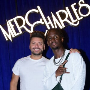 Exclusif - Kev Adams, Black M - Inauguration du restaurant du rappeur Black M, le "Merci Charles !" au 35 Bd Berthier 750017 à Paris le 8 juin 2023. © Rachid Bellak/Bestimage 