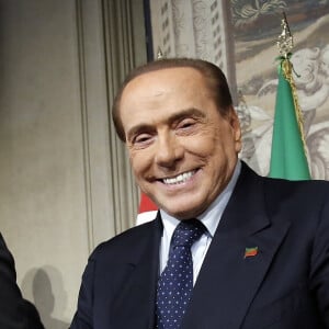 Silvio Berlusconi lors d'une conférence du gouvernement au palais Quirinale à Rome, le 12 avril 2018. 