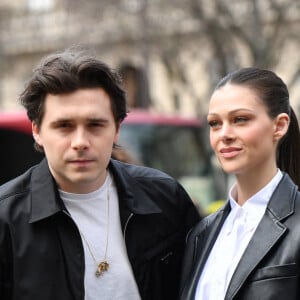 Brooklyn Beckham et sa femme Nicola Peltz au défilé de mode Miu Miu prêt-à-porter automne-hiver 2023/2024 lors de la Fashion Week de Paris (PFW) le 7 mars 2023. © Veeren / Christophe Clovis / Bestimage 