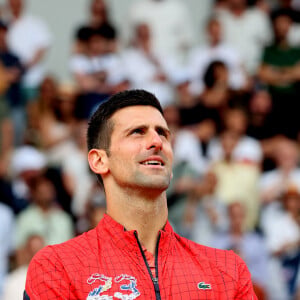 Novak Djokovic - Novak Djokovic remporte les Internationaux de France de tennis de Roland Garros 2023 face à Casper Ruud (7-6 [7-1], 6-3, 7-5) à Paris le 11 juin 2023. Novak Djokovic s'adjuge un 23ème titre record en Grand Chelem et dépasse Rafael Nadal, bloqué à 22 titres et forfait cette année. © Jacovides-Moeau/Bestimage