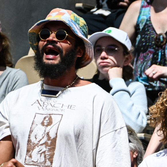 Joakim Noah, Jenaye Noah et Joalukas Noah - Concert de Yannick Noah lors des internationaux de France de Tennis de Roland Garros 2023 à Paris le 27 mai 2023. © Matthieu Mirville/Bestimage