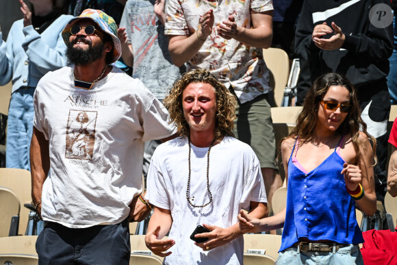 Joakim Noah, Jenaye Noah et Joalukas Noah - Concert de Yannick Noah lors des internationaux de France de Tennis de Roland Garros 2023 à Paris le 27 mai 2023. © Matthieu Mirville/Bestimage