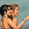 Les filles de Madonna, Lourdes et Mercy, s'amusent à la plage, au Brésil, février 2010 !