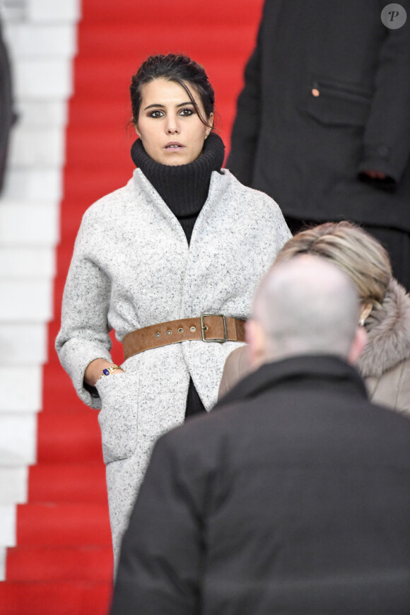 Karine Ferri - Karine Ferri encourage son compagnon Yoann Gourcuff lors du match Psg-Rennes au Parc des Princes à Paris le 6 novembre 2016. (victoire 4-0 du Psg) © Pierre Perusseau/Bestimage