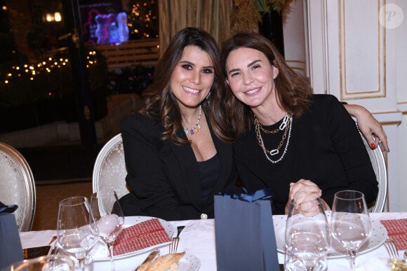 Exclusif - Karine Ferri, Kika Prette (Pdg APM Monaco) - Dîner des 40 ans du bijoutier "APM Monaco" à l'hôtel Plaza Athénée à Paris, France, le 14 décembre 2022. © Rachid Bellak/Bestimage