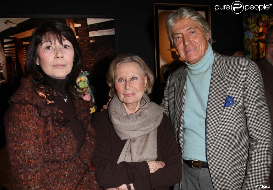 Pierre Cornette De Saint Cyr Et Marie Laforet Michèle Morgan entourée de Sabine Anthony et Pierre Cornette de Saint