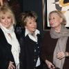 Michèle Morgan entourée de sa soeur, Mylène Demongeot et Marthe Mercadier pour ses 90 ans, à Paris, le 1er mars 2010 !