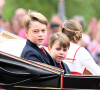 Meghan et Harry ne se sont pas rendus au défilé Trooping the Colour, organisé en l'honneur du roi Charles III.
Le prince George, le prince Louis de Galles - La famille royale d'Angleterre lors du défilé "Trooping the Colour" à Londres. Le 17 juin 2023.