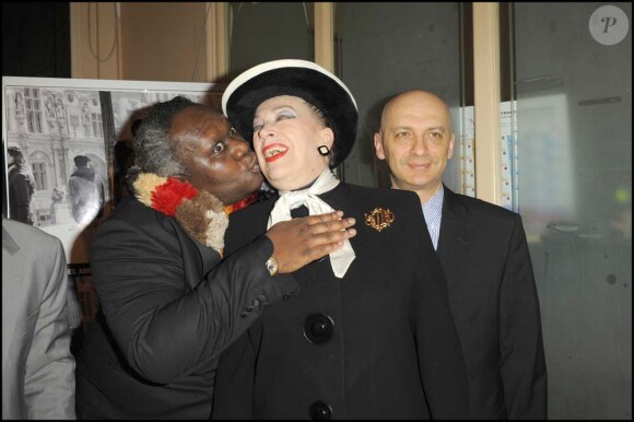 Magloire et Geneviève de Fontenay au dîner SOS Racisme, à Paris le 1er mars 2010 !