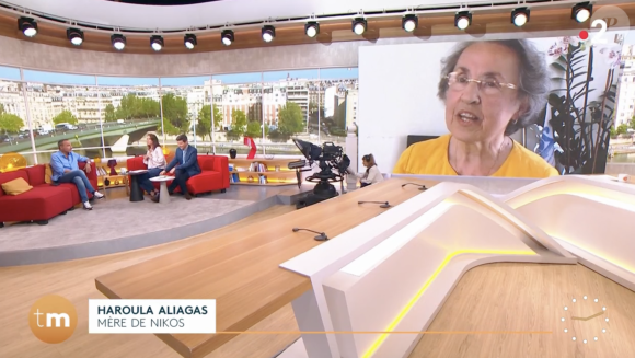 Nikos Aliagas grondé en direct dans "Télématin" par sa maman Haroula Aliagas. France 2, le 21 juin 2023