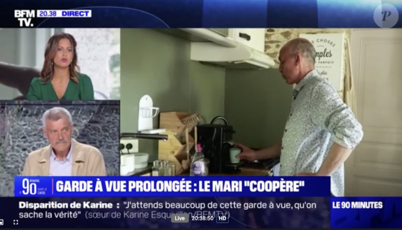 Mais le temps de passer le viaduc, elle sent alors qu'elle est suivie. 
Le mari de Karine Esquivillon, Michel Pialle, a dans un premier temps, nié savoir ce qui était arrivé à sa femme. Capture d'écran de BFMTV