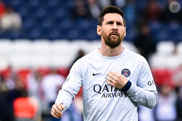 Lionel Messi face à un sujet tabou 
Lionel Leo Messi - Match de Football Ligue 1 Uber Eats PSG Vs Ajaccio au Parc des Princes à Paris. © Federico Pestellini / Panoramic / Bestimage