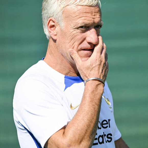 Didier Deschamps entraineur / Selectionneur France lors d'une séance d'entraînement de l'équipe de France de football pour préparer le match de qualification à l'Euro 2024 contre Gibraltar au centre de formation et centre National du Footbal de Clairefontaine-en-Yvelines, France, le 14 juin 2023. La France affrontera Gibraltar ce vendredi 16 juin à 20h45 au Stade de l'Algarve à Faro-Loulé au Portugal. © Jean-Baptiste Autissier/Panoramic/Bestimage