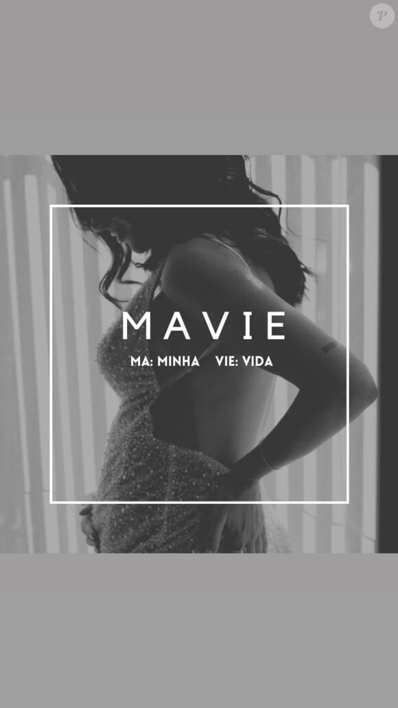 Sur Instagram, Bruna Biancardi a dévoilé qu'elle s'appellerait Mavie, une contraction des mots français "ma" et "vie"
