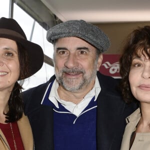 Isabelle Mergault avec Antoine Duléry et sa femme Pascale Pouzadoux - La 95ème édition du Prix d'Amérique Opodo à l'Hippodrome de Paris-Vincennes, le 31 janvier 2016. © Guirec Coadic/Bestimage 