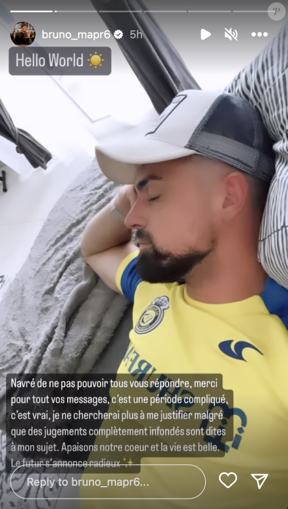 "Je ne chercherais plus à me justifier malgré que des jugements complètements infondés soient dits à mon sujet", a-t-il simplement écrit en story Instagram.
Bruno (Mariés au premier regard) nie les rumeurs d'infidélités qui pèsent sur lui. Instagram