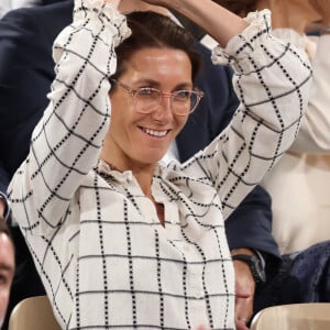 Anne-Claire Coudray en tribune (jour 13) lors des Internationaux de France de Tennis de Roland Garros 2022 à Paris, France, le 3 juin 2022. © Dominique Jacovides/Bestimage 