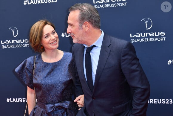 Jean Dujardin et sa femme Nathalie Péchalat - Red Carpet de la cérémonie " 2023 Laureus World Sports Awards" à Paris le 8 mai 2023 . Veeren/Bestimage