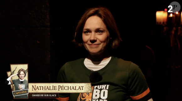 Nathalie Péchalat paniquée dans "Fort Boyard", France 2