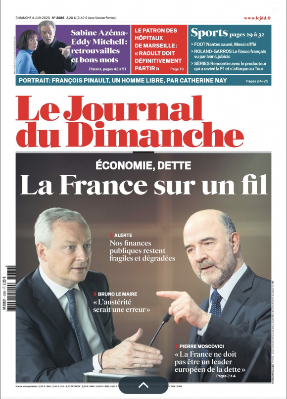 Le Journal du Dimanche du 4 juin 2023.