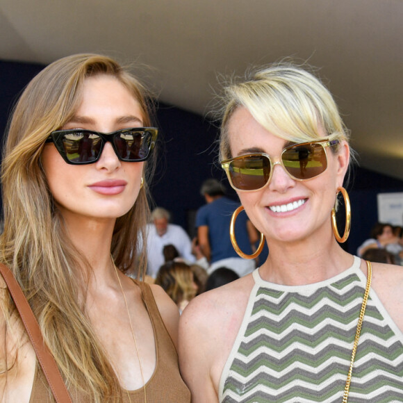 Exclusif - Mathilde Pinault, Laeticia Hallyday et sa fille Joy dans l'Espace VIP lors de la 9ème édition du "Longines Paris Eiffel Jumping" au Champ de Mars à Paris, France, le 25 juin 2023. © Perusseau-Veeren/Bestimage 