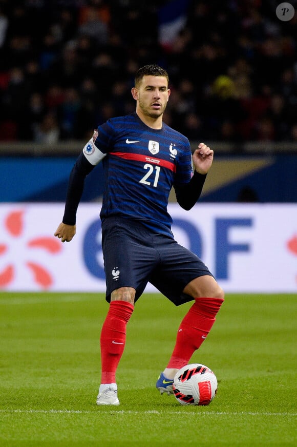 Lucas Hernandez (21 France) lors du match de football de qualification pour la Coupe du monde 2022 entre la France et le Kazakhstan au stade Parc des Princes à Paris, France, le 13 novembre 2021. La France a gagné 8-0. © Federico Pestellini/Panoramic/Bestimage