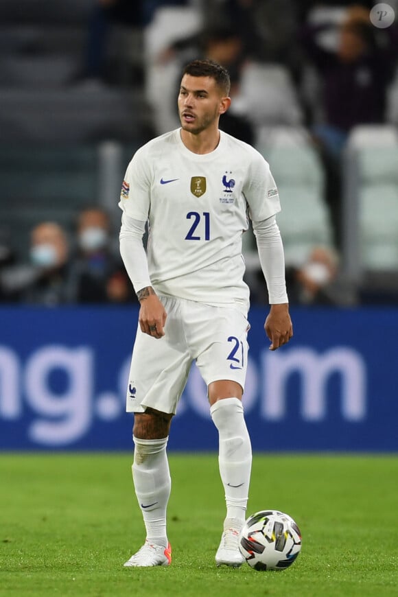 Lucas Hernandez - Match de football en ligue des Nations : La France bat la Belgique 3-2 au Juventus Stadium à Turin le 7 octobre 2021. © Aflo/Panorami/Bestimage