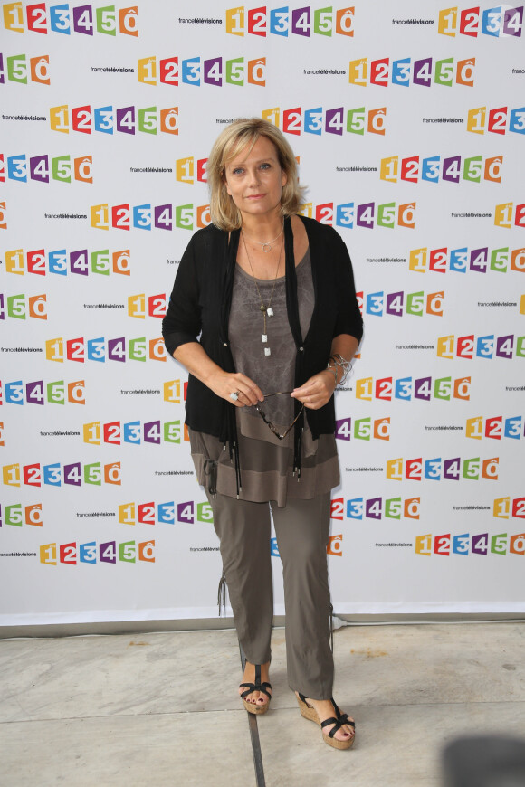 Catherine Matausch - Conférence de presse de rentrée de France Télévisions, la 28 août 2012 à Paris.