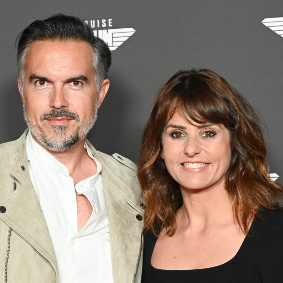 Faustine Bollaert et son mari Maxime Chattam - Avant-première du film "Top Gun Maverick" à l'UGC Normandie à Paris. © Coadic Guirec/Bestimage