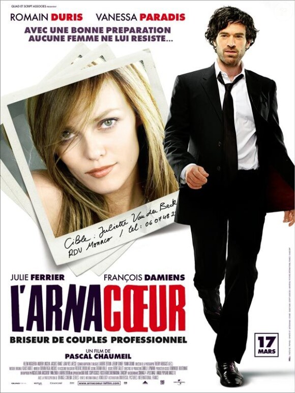 Vanessa Paradis et Romain Duris, stars de L'Arnacoeur