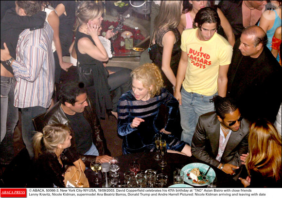 Lenny Kravitz et Nicole Kidman - Anniversaire de David Copperfield le 19 septembre 2003, New York