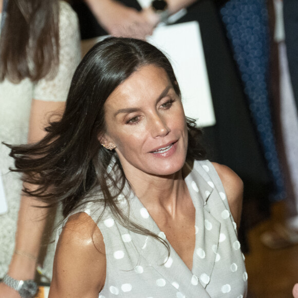 Letizia d'Espagne - Remise des décorations de La Caixa au Caixaforum, Madrid, Espagne, 12 juillet 2023.