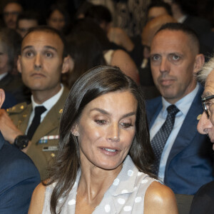 Letizia d'Espagne - Remise des décorations de La Caixa au Caixaforum, Madrid, Espagne, 12 juillet 2023.